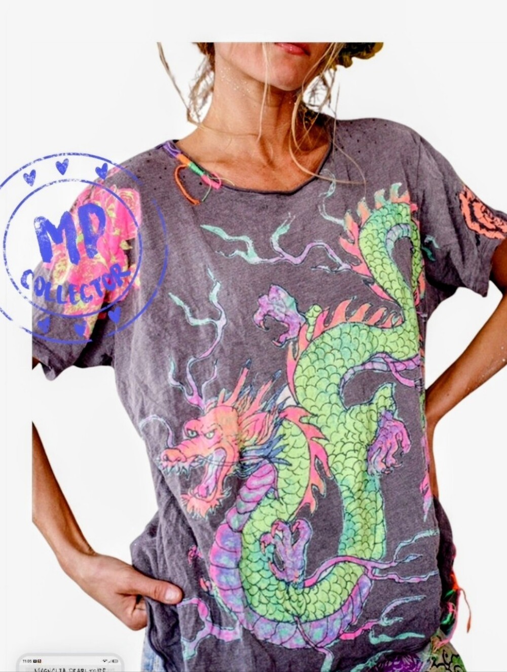 Magnolia Pearl Dragon And Roses Tee